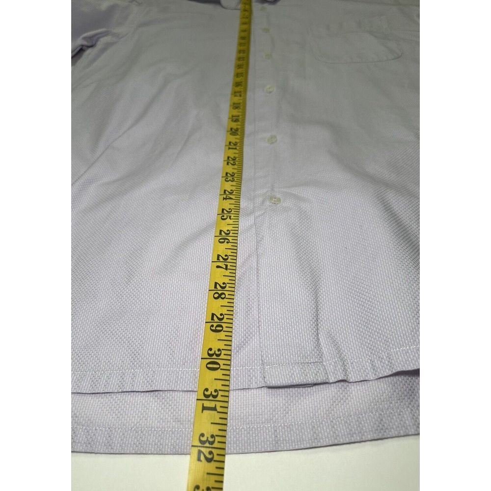Luchiano Visconti Roma Long sleeve French cuff Sz 15 1/2 Button Down Lavender - Picture 4 of 10